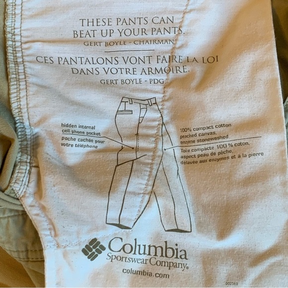 Columbia Men’s 36x32 Utility Canvas Cotton Pants Light Khaki Outdoor Workwear - Picture 10 of 16